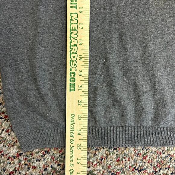 Banana Republic Gray Cotton Cashmere Pink Embroidered Crewneck Sweater Size S - Picture 10 of 10